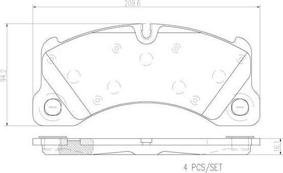 Brembo P65017N - Əyləc altlığı dəsti, əyləc diski furqanavto.az