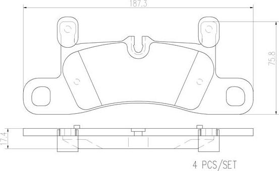 Brembo P65030N - Əyləc altlığı dəsti, əyləc diski furqanavto.az