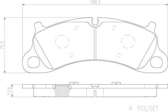 Brembo P65025N - Əyləc altlığı dəsti, əyləc diski furqanavto.az