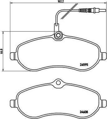 Brembo P 61 096 - Əyləc altlığı dəsti, əyləc diski furqanavto.az