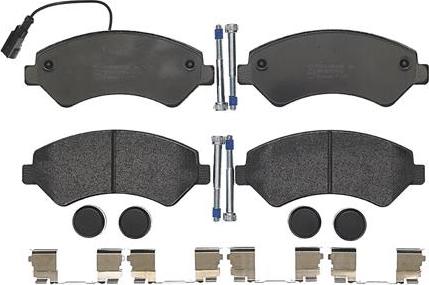 Brembo P 61 093 - Əyləc altlığı dəsti, əyləc diski furqanavto.az