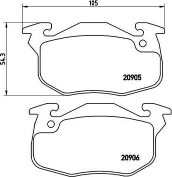 Brembo P 61 097 - Əyləc altlığı dəsti, əyləc diski furqanavto.az