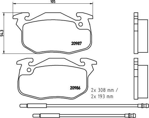 Brembo P 61 044 - Əyləc altlığı dəsti, əyləc diski furqanavto.az