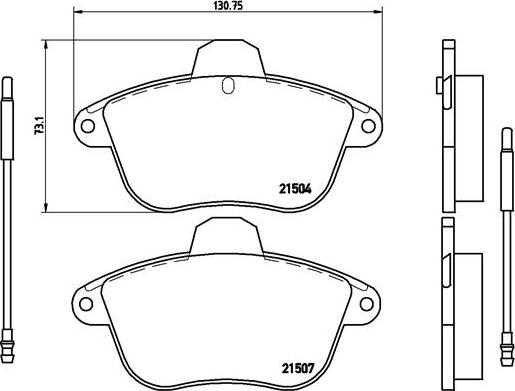 Brembo P 61 046 - Əyləc altlığı dəsti, əyləc diski furqanavto.az