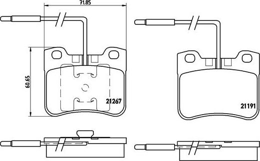 Brembo P 61 047 - Əyləc altlığı dəsti, əyləc diski furqanavto.az