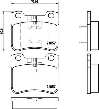 Brembo P 61 059 - Əyləc altlığı dəsti, əyləc diski furqanavto.az