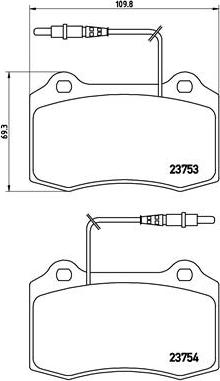 Brembo P 61 064 - Əyləc altlığı dəsti, əyləc diski furqanavto.az