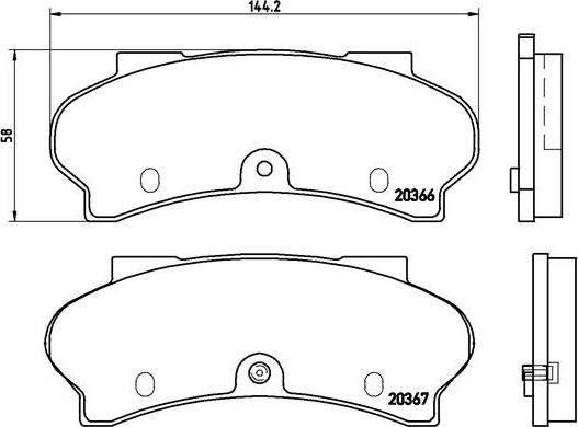 Brembo P 61 011 - Əyləc altlığı dəsti, əyləc diski furqanavto.az