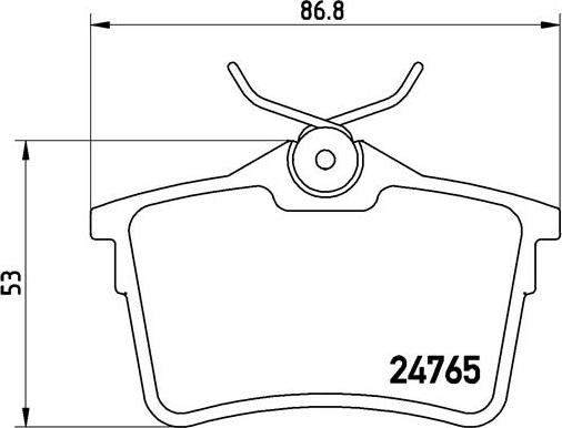 Brembo P 61 084 - Əyləc altlığı dəsti, əyləc diski furqanavto.az