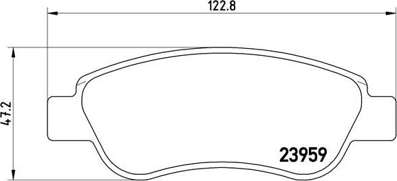 Brembo P 61 081 - Əyləc altlığı dəsti, əyləc diski furqanavto.az