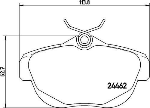 Brembo P61087N - Əyləc altlığı dəsti, əyləc diski furqanavto.az