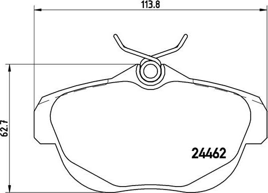 Brembo P 61 087 - Əyləc altlığı dəsti, əyləc diski furqanavto.az