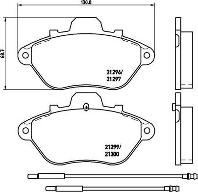 Brembo P 61 036 - Əyləc altlığı dəsti, əyləc diski furqanavto.az