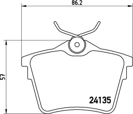 Brembo P 61 079 - Əyləc altlığı dəsti, əyləc diski furqanavto.az