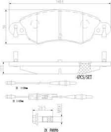 Brembo P61070N - Əyləc altlığı dəsti, əyləc diski furqanavto.az