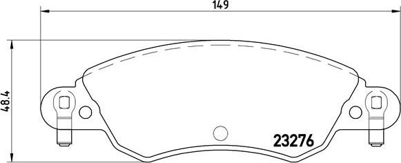 Brembo P 61 070 - Əyləc altlığı dəsti, əyləc diski furqanavto.az