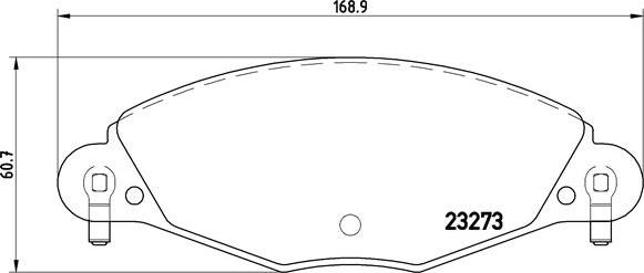 Brembo P 61 072 - Əyləc altlığı dəsti, əyləc diski furqanavto.az