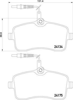 Brembo P 61 109 - Əyləc altlığı dəsti, əyləc diski furqanavto.az