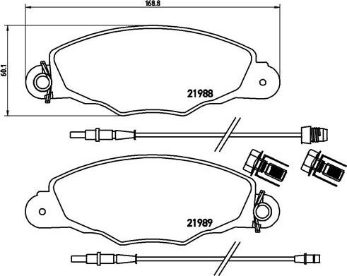 Brembo P 61 102 - Əyləc altlığı dəsti, əyləc diski furqanavto.az