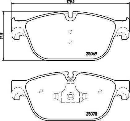 Brembo P 61 107 - Əyləc altlığı dəsti, əyləc diski furqanavto.az