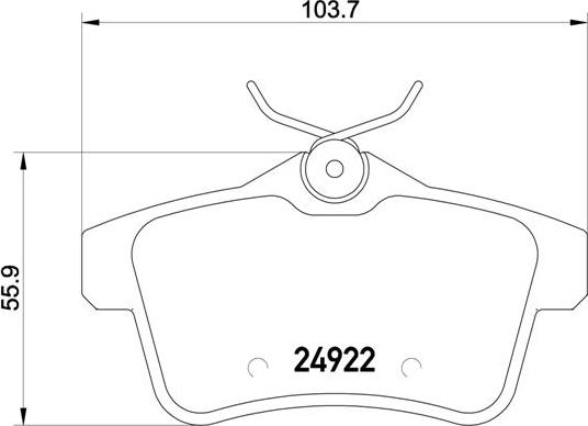 Brembo P 61 114X - Əyləc altlığı dəsti, əyləc diski furqanavto.az