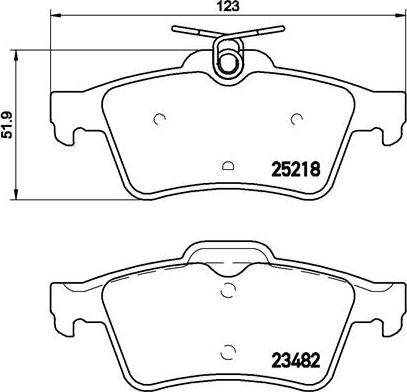 Brembo P 61 110 - Əyləc altlığı dəsti, əyləc diski furqanavto.az