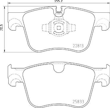 Brembo P 61 135X - Əyləc altlığı dəsti, əyləc diski furqanavto.az