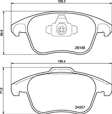 Brembo P 61 136 - Əyləc altlığı dəsti, əyləc diski furqanavto.az