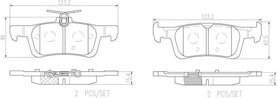 Brembo P61121N - Əyləc altlığı dəsti, əyləc diski furqanavto.az