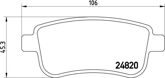 Brembo P 68 041 - Əyləc altlığı dəsti, əyləc diski furqanavto.az