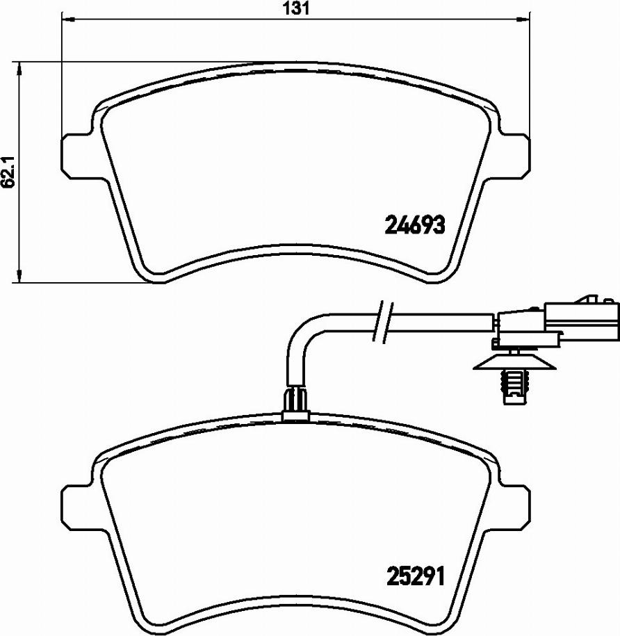 Brembo P 68 058E - Əyləc altlığı dəsti, əyləc diski furqanavto.az