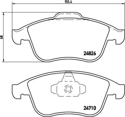 Brembo P 68 052 - Əyləc altlığı dəsti, əyləc diski furqanavto.az