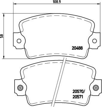 Brembo P 68 007 - Əyləc altlığı dəsti, əyləc diski furqanavto.az