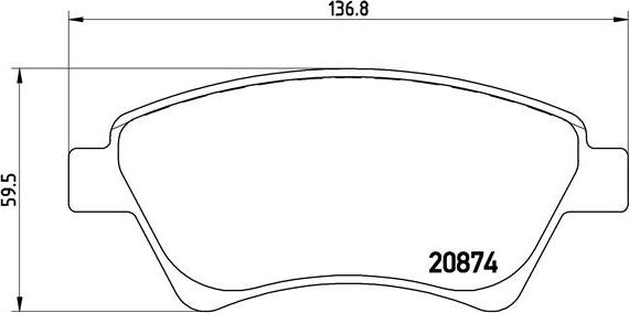 Brembo P 68 034 - Əyləc altlığı dəsti, əyləc diski furqanavto.az