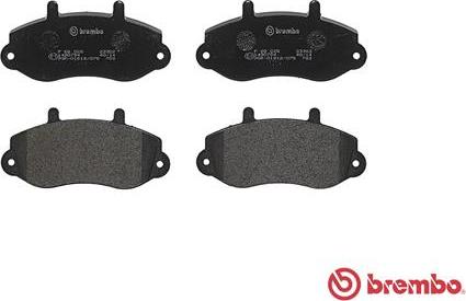 Brembo P 68 025 - Əyləc altlığı dəsti, əyləc diski furqanavto.az