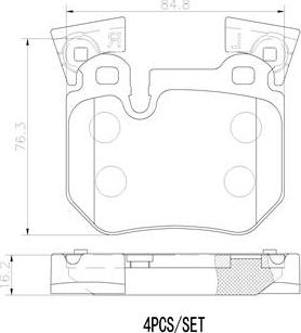 Brembo P06059N - Əyləc altlığı dəsti, əyləc diski furqanavto.az