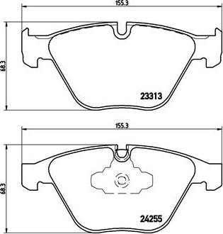 Brembo P 06 055X - Əyləc altlığı dəsti, əyləc diski furqanavto.az