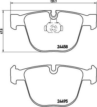 Brembo P 06 050 - Əyləc altlığı dəsti, əyləc diski furqanavto.az