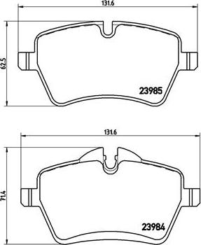 Brembo P 06 051 - Əyləc altlığı dəsti, əyləc diski furqanavto.az