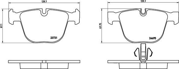 Brembo P 06 053 - Əyləc altlığı dəsti, əyləc diski furqanavto.az