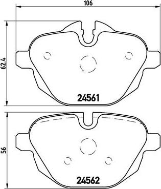 Brembo P 06 064 - Əyləc altlığı dəsti, əyləc diski www.furqanavto.az