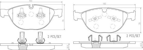 Brembo P06066N - Əyləc altlığı dəsti, əyləc diski furqanavto.az