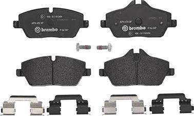 Brembo P 06 067 - Əyləc altlığı dəsti, əyləc diski furqanavto.az