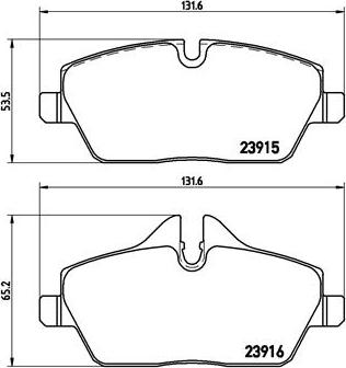 Brembo P 06 067 - Əyləc altlığı dəsti, əyləc diski furqanavto.az