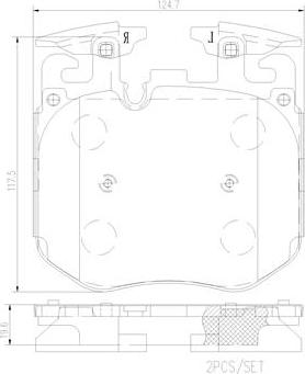 Brembo P06106N - Əyləc altlığı dəsti, əyləc diski furqanavto.az