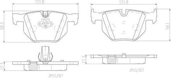 Brembo P06033N - Əyləc altlığı dəsti, əyləc diski www.furqanavto.az