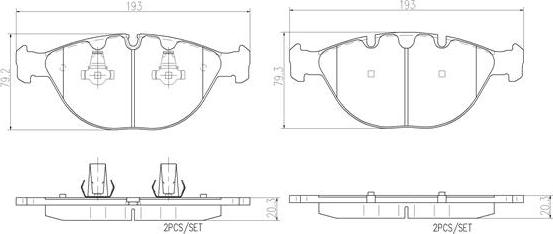 Brembo P06028N - Əyləc altlığı dəsti, əyləc diski furqanavto.az