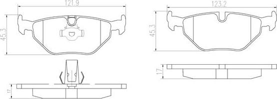 Brembo P06023N - Əyləc altlığı dəsti, əyləc diski furqanavto.az