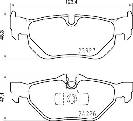 Brembo P 06 105 - Əyləc altlığı dəsti, əyləc diski furqanavto.az