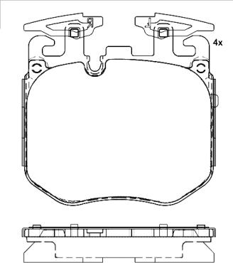 BMW (BRILLIANCE) 34106888459 - Əyləc altlığı dəsti, əyləc diski furqanavto.az